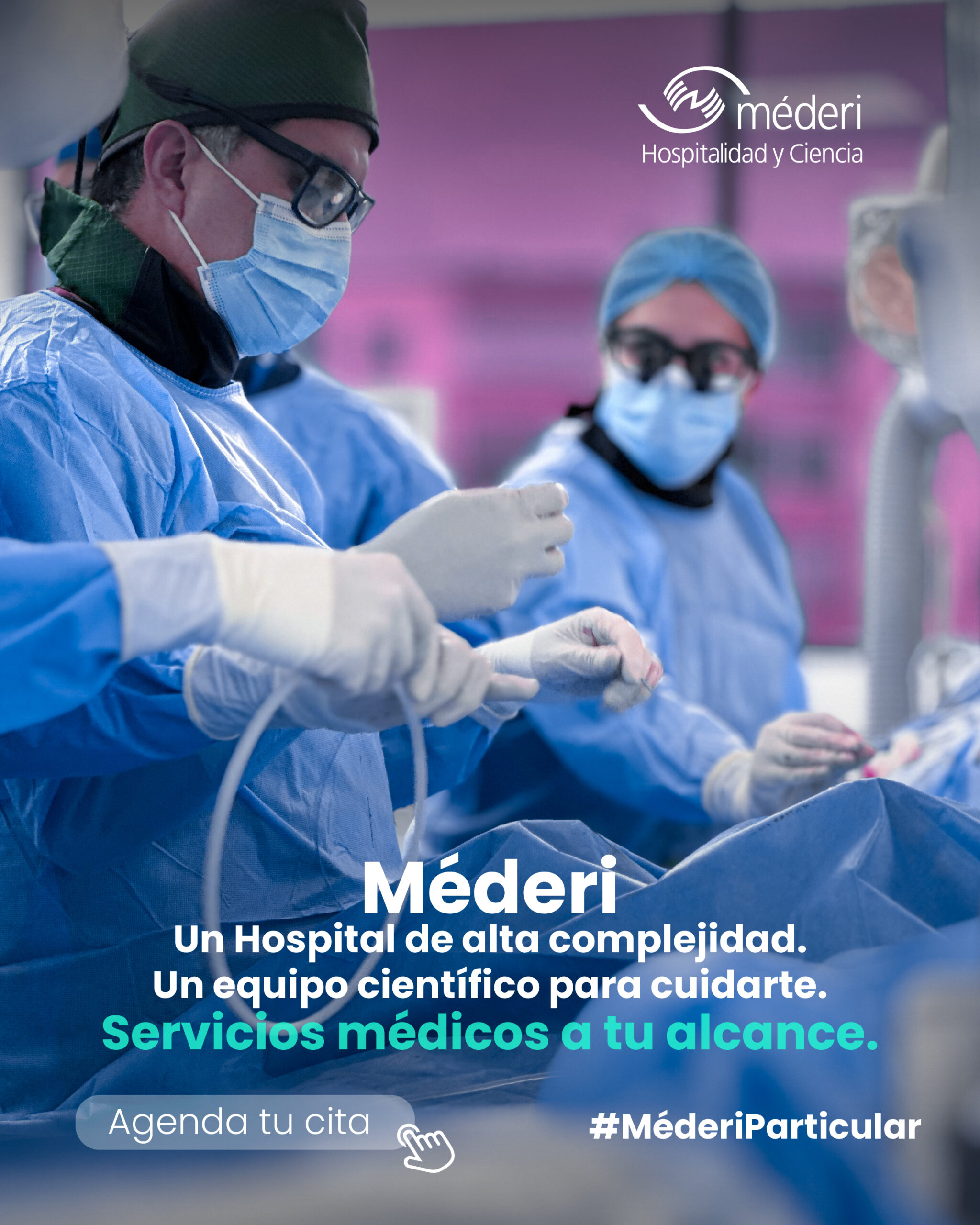 Méderi un Hospital de alta complejidad. Méderi un Hospital de alta complejidad. Un equipo científivo para cuidarte. Servicios médicos a tu alcance.