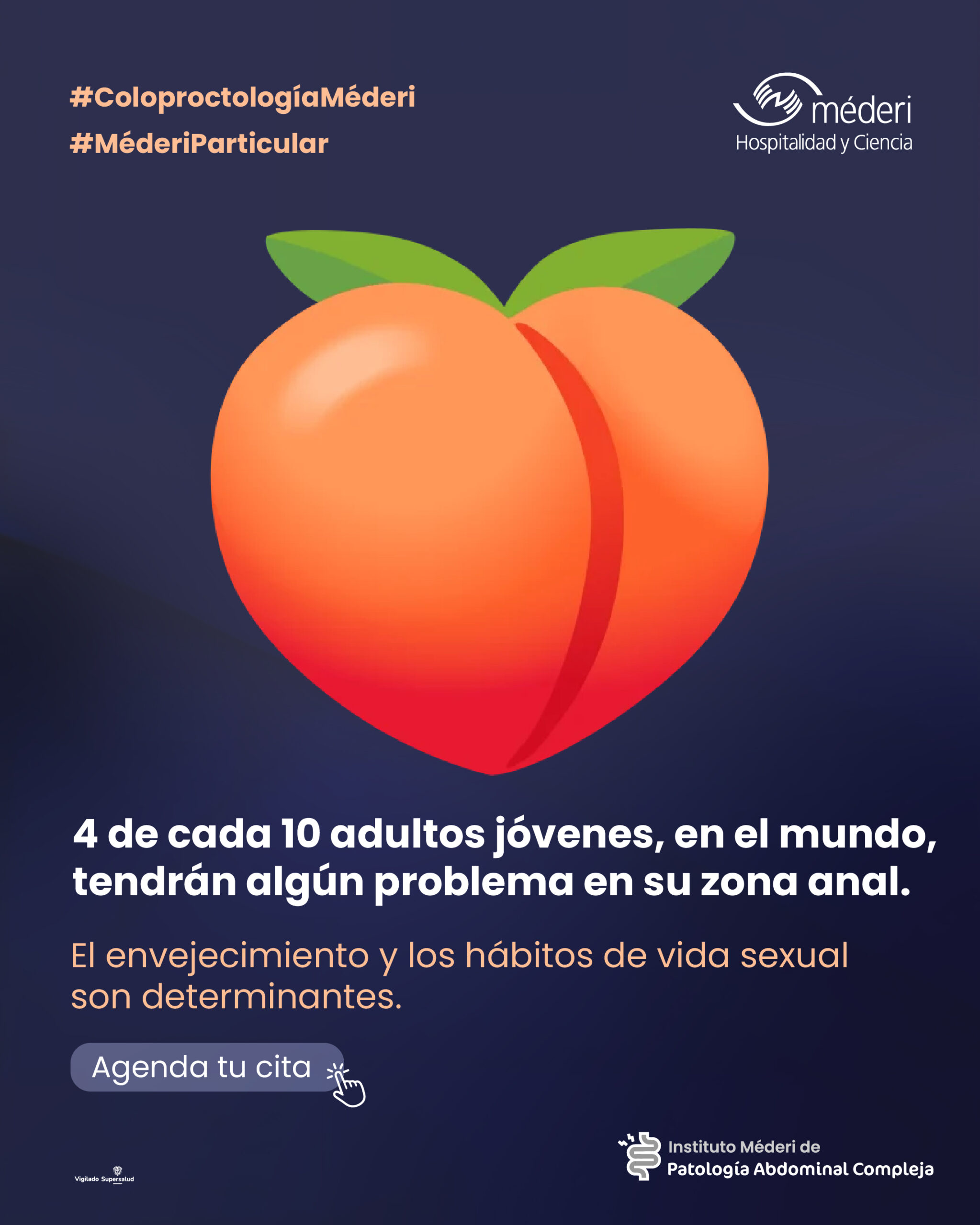 Cita Proctología Particular Bogotá | Agenda Médica Rápida Versión móvil del banner de Méderi Particular para consulta de proctología y salud rectal en Bogotá.