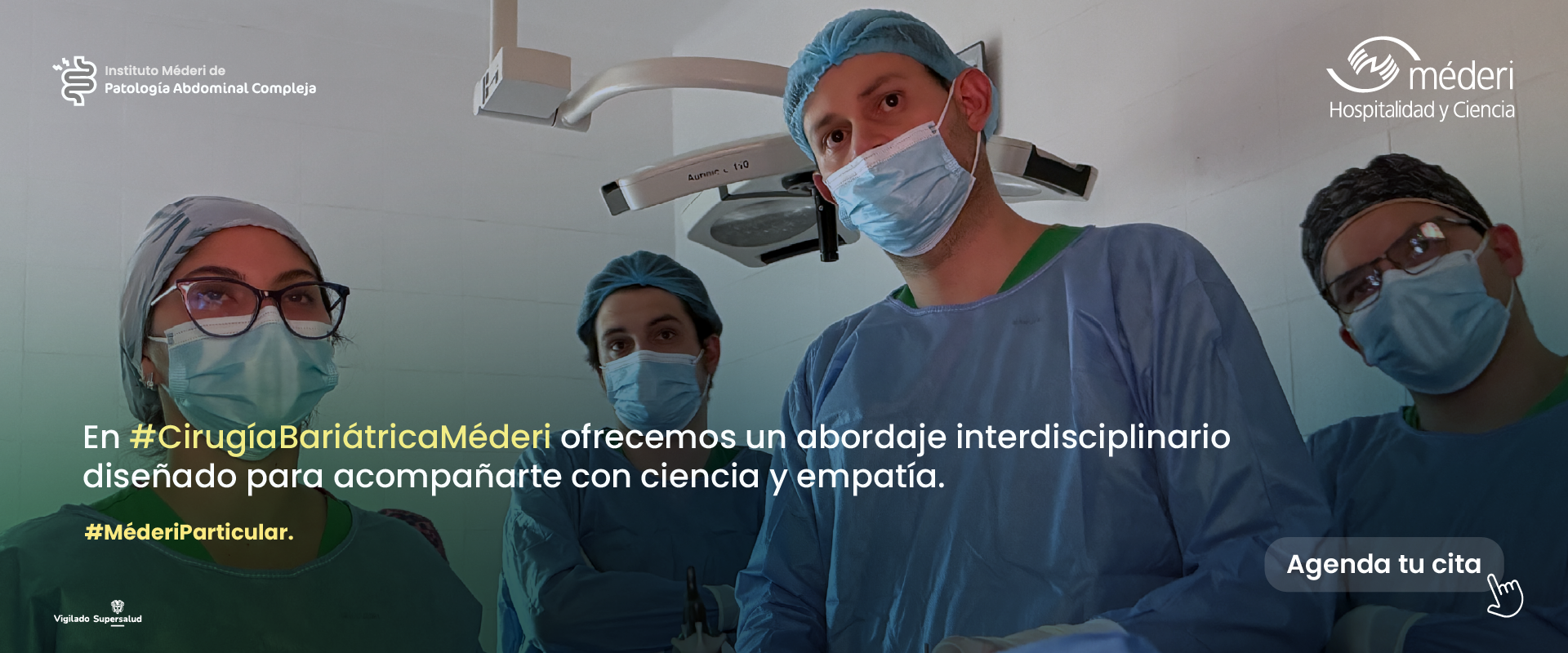 Especialistas en cirugía bariátrica particular en Bogotá del Instituto Méderi destacando ciencia y empatía.