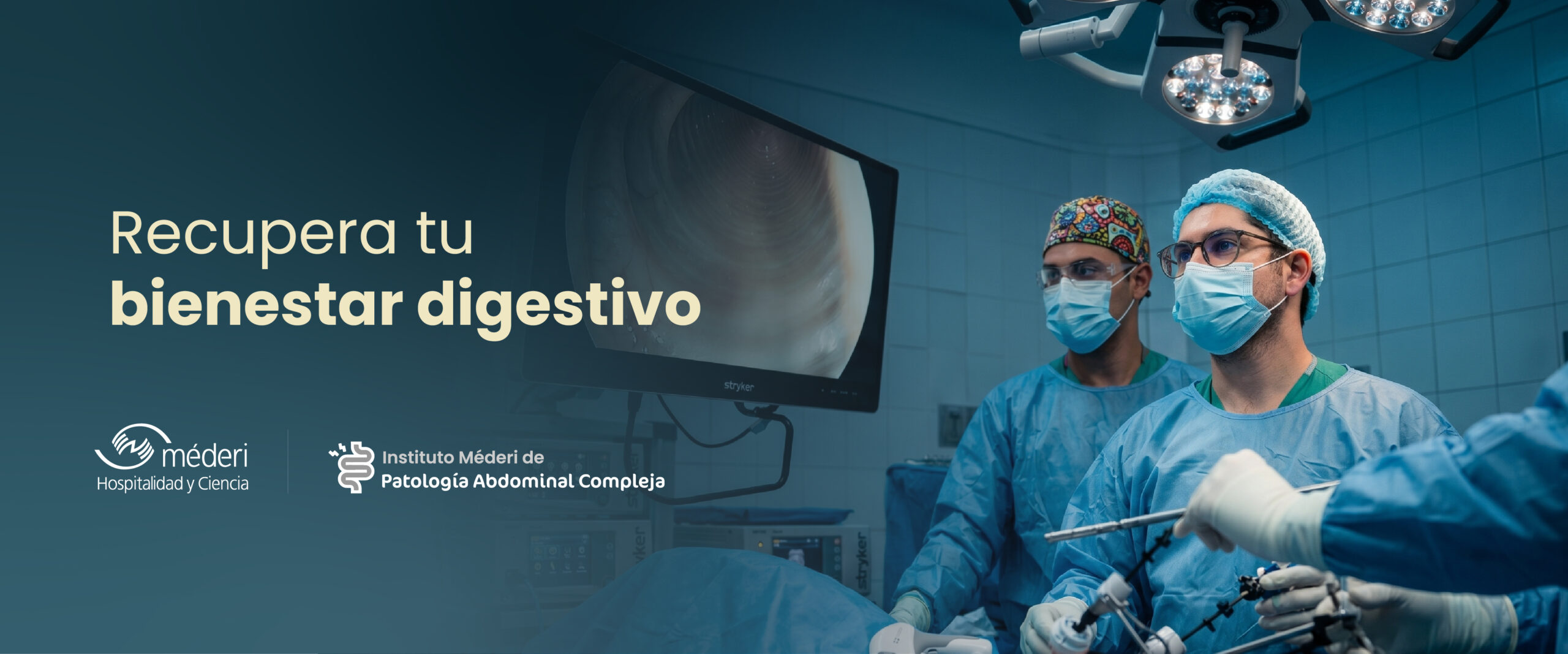 Especialistas del Instituto Méderi de Patología Abdominal Compleja realizando un procedimiento avanzado para el bienestar digestivo en Bogotá.