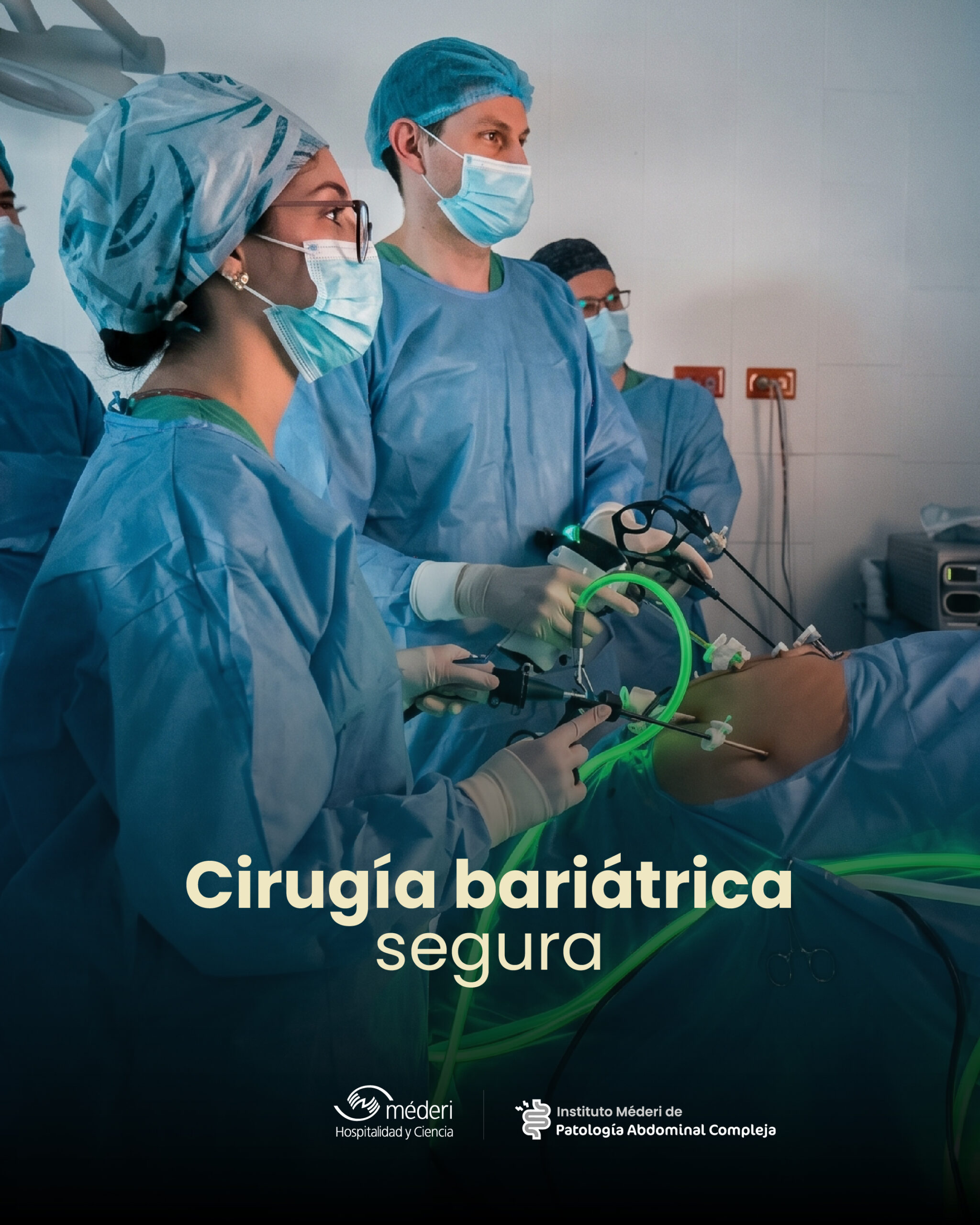 Quirófano moderno de alta complejidad equipado para cirugía gastrointestinal segura y de alta precisión en Bogotá.